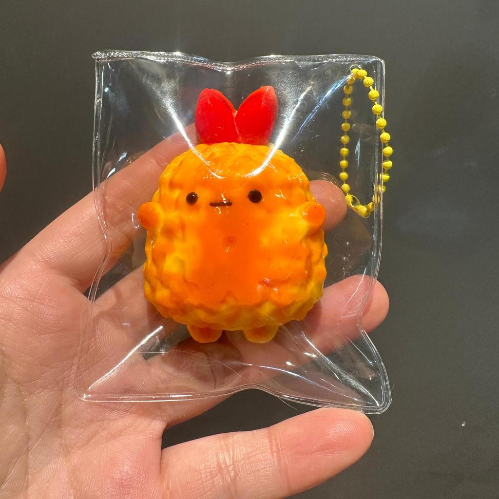 Kawaii Fried Shrimp Rabbit Ear Balls Bread Cream Puree Bear Handmade Silicone Fidget Kids Girls Birthday Toy Mochi Taba Squishy