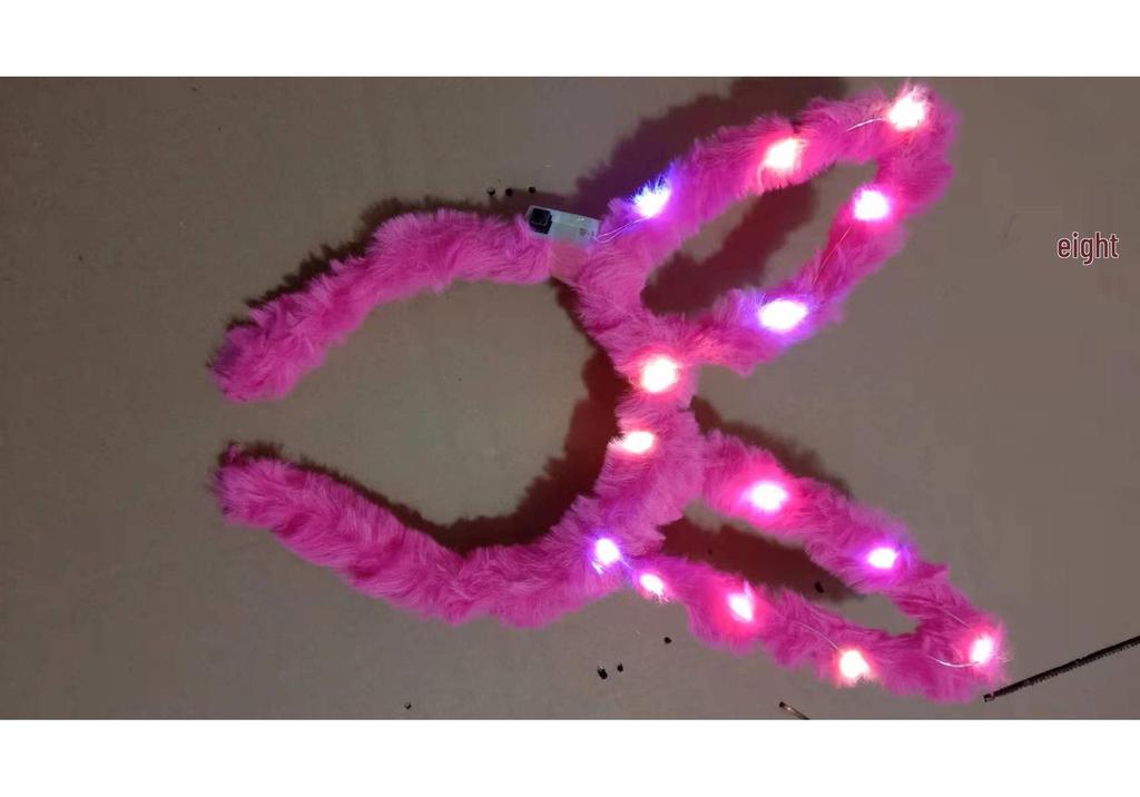 StellaLou Luminous Plush Rabbit Ear Headband & Hair Clip