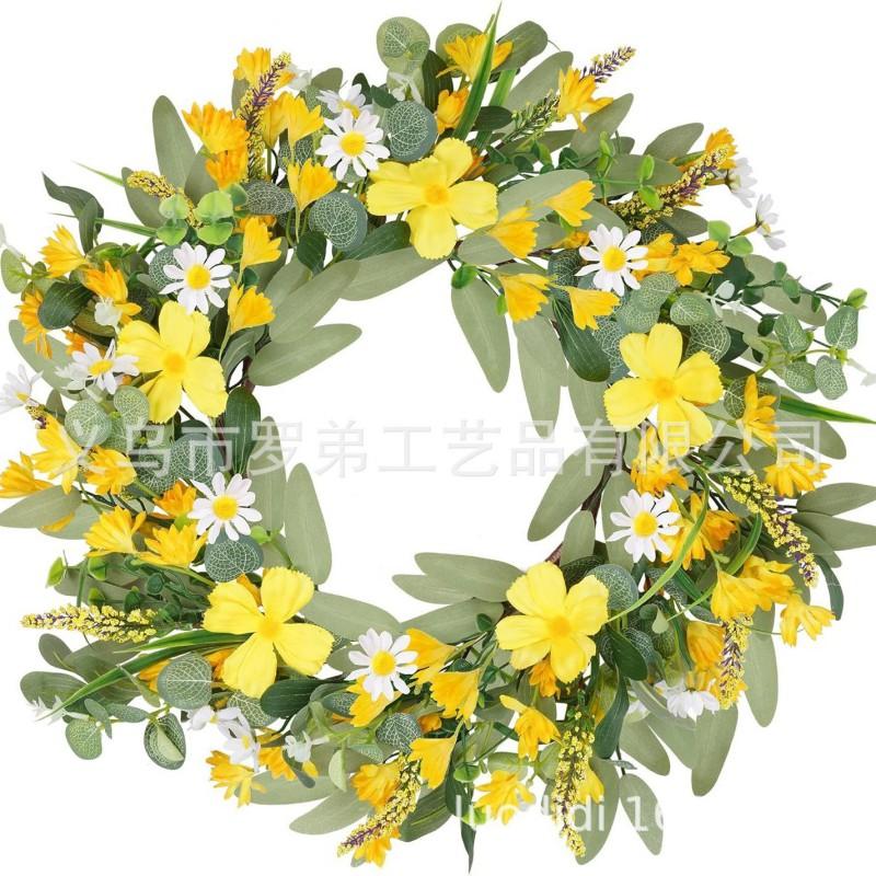 Artificial Flower Wreath Easter Valentines Day Hotel Restaurant Door Decorations