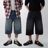 Onl Men Pin Tuck Denim Bermuda Pants Nvy Mpn