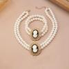 Light Luxury Small Fragrant Wind Diamond Classic Women's Necklace Bracelet Set Wholesale Inlaid Jewelry