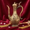 Lidded Brass Spirit Pot ChineseStyle Ornate Vintage for Home Display