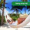 Heavy Duty Nylon Swing Rope Straps, Outdoor Hammock Hanging Kit with Carabiners, Adjustable Tree Swing Connecting Straps