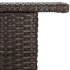 vidaXL Garten-Bartisch Braun 120x55x110 cm Poly Rattan