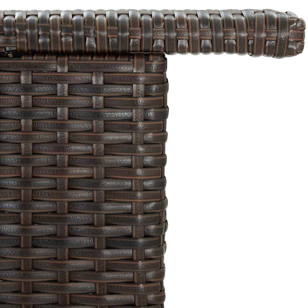 vidaXL Garten-Bartisch Braun 120x55x110 cm Poly Rattan