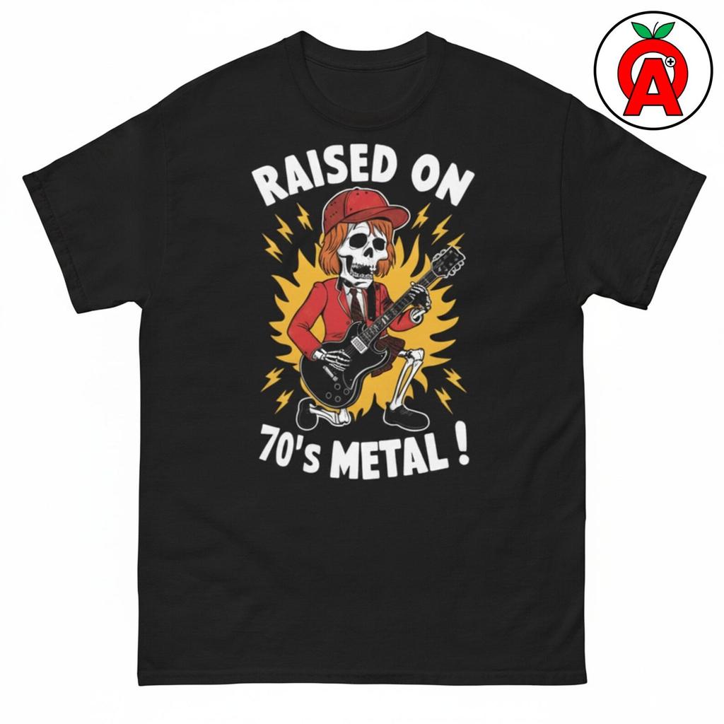 70's Metal Guitarist Silhouette T-Shirt, Unisex Shirt Classic Rock Legend Tee for Concerts & Festivals