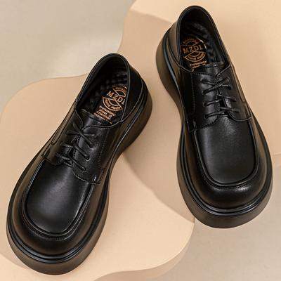 Fashion British Style Small Leather Shoes Female New Single Shoe College Wind Thick Sole Shoe Leather Shoe Children's Shoes