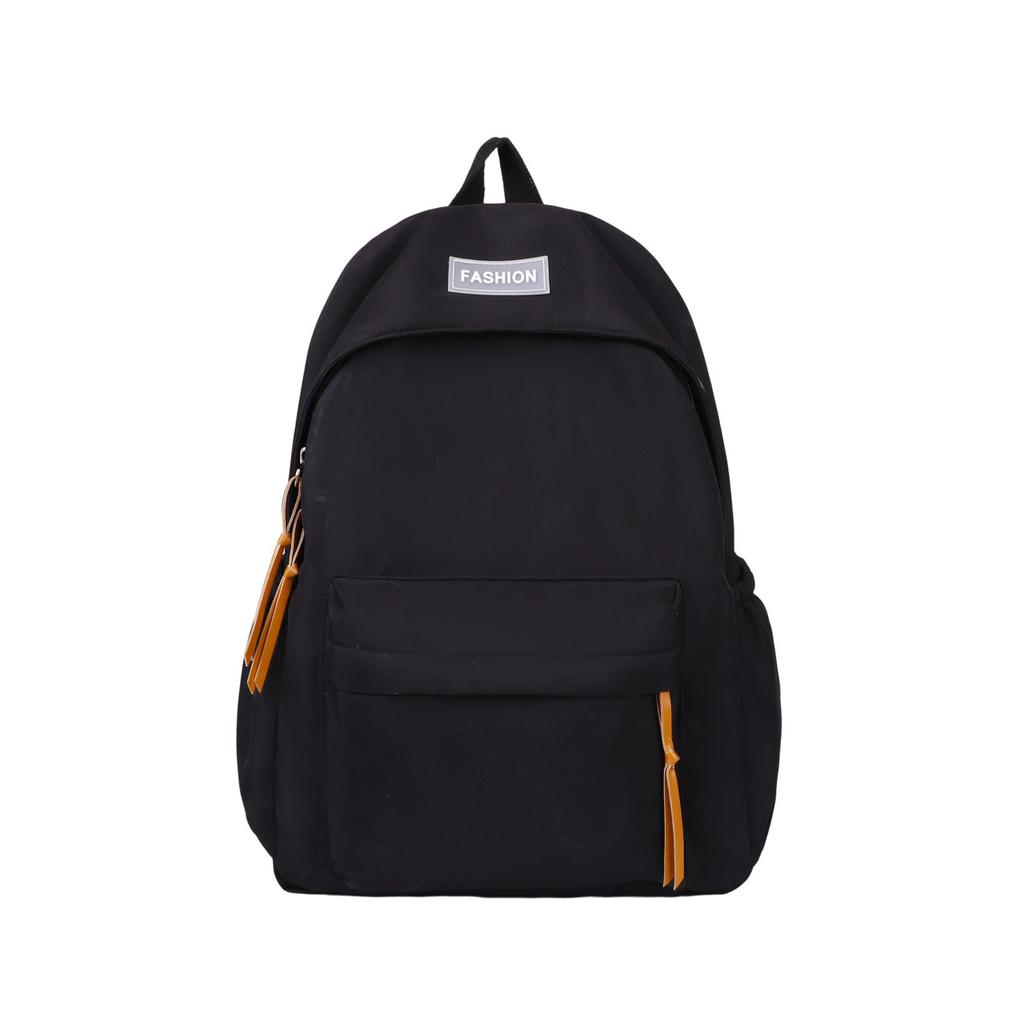 Schoolbag casual simple large capacity backpack ins style fashion Korean version solid color student schoolbag travel backpack