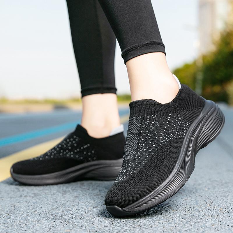 Fashion Trendy Casual Women Sports Mesh Thick Sole Shock-absorbing Walking Anti-skid High-quality Training Casual Shoes Zapatos De Mujer