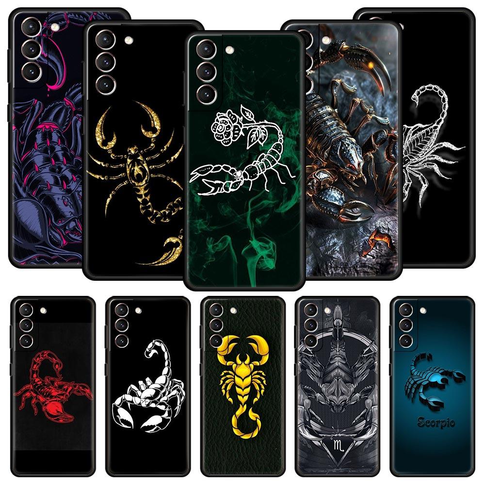Cartoon Scorpion Phone Case For Samsung Galaxy S26 Ultra S25 Plus S24 FE S23 S22 5G S21 S20 Cover Black Soft