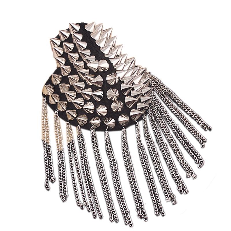 Fringed Shoulder Pads Punk Jewelry Stage Costume Tassels Shoulder Pads