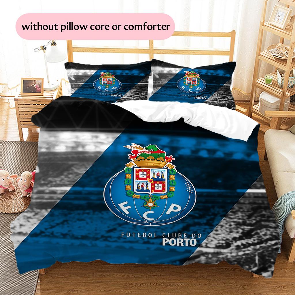 Futebol Clube do Porto Pattern Bedding Quilt Set  Home Decoration  Gift (1 * duvet cover + 2 * pillowcase  without core)