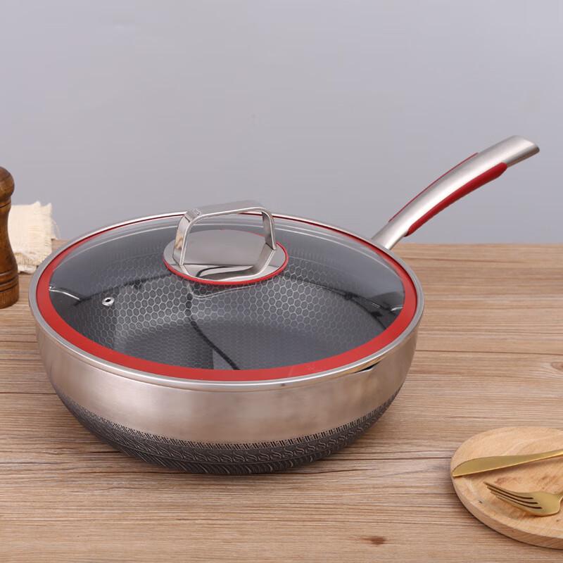 ZISIZ 316 Stainless Steel Deep Frying Pan