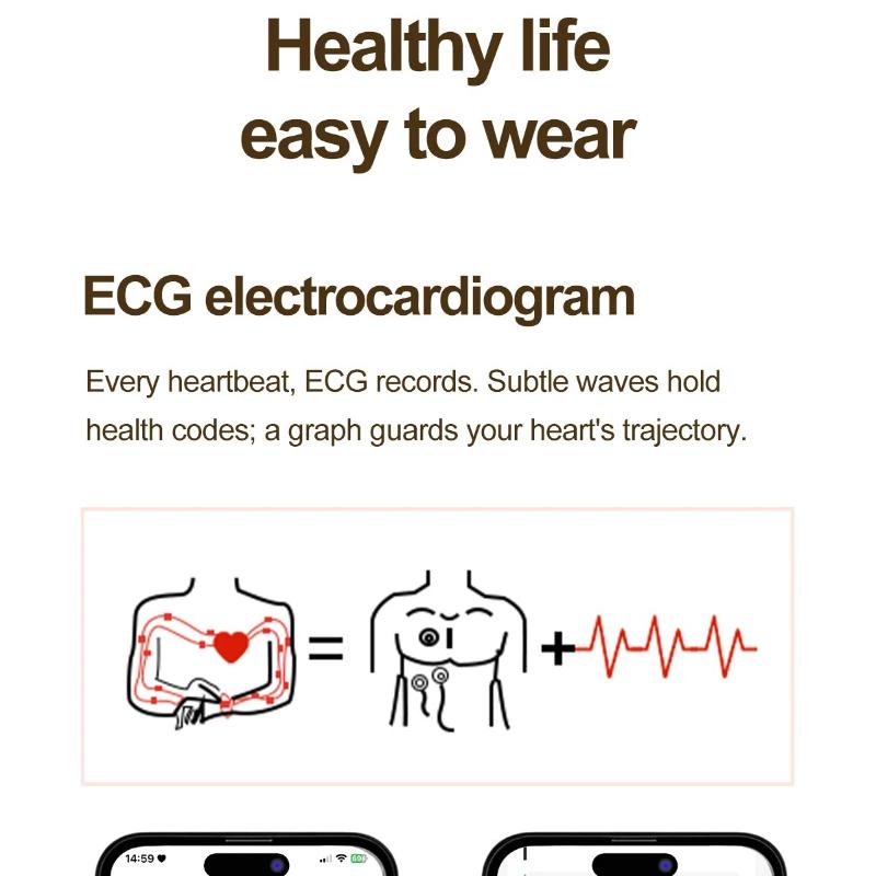 2026 New Women AI Nursing Grade Smart Diagnosis Smart Watch HRV+ECG Uric Acid Blood Oxygen Health Monitor IP68 Waterproof Sports Smartwatches