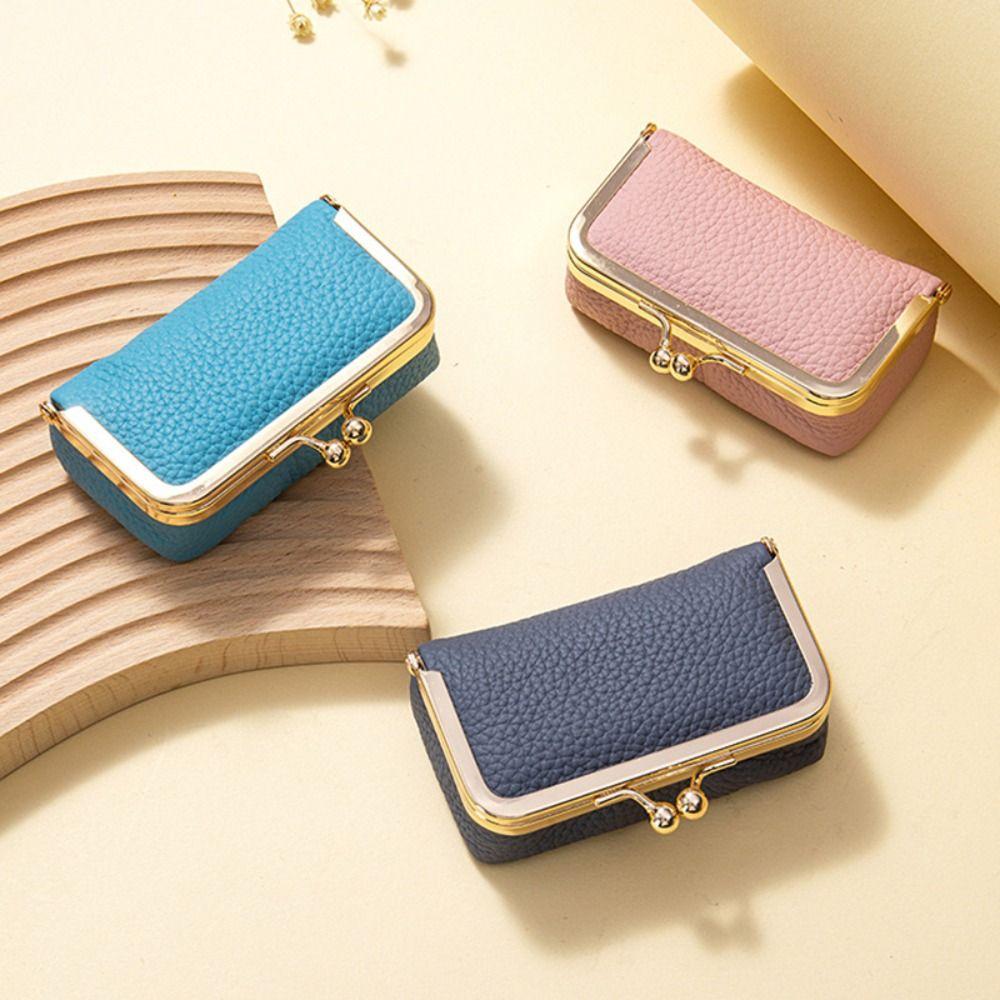 Portable Lipstick Bag Exquisite Solid Color Jewelry Storage Box Anti-splash Water Simple Leather Jewelry Bag Woman Girls