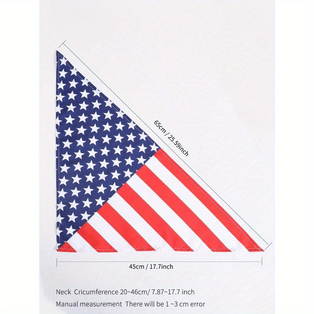 65cm Extra Large Independence Day Pet Triangle Bandana, American Flag Print Dog Bib, Cat Dog Scarf