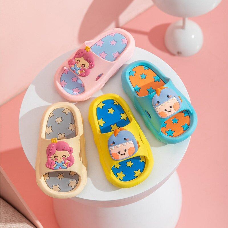 New children's slippers summer girls and boys bathroom home non-slip soft bottom cartoon baby sandals