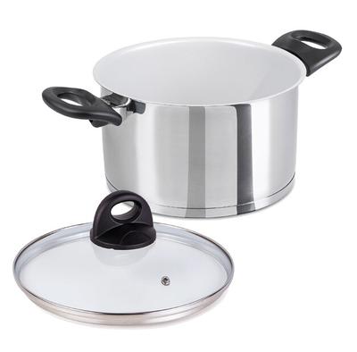GENIUS CERAFIT STEEL keramikbeschichteter Kochtopf 20 cm 3,5 Liter mit Glasdeckel