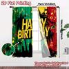 2pcs   2D FLAT PRINTING Curtains (Without Rod) Tropical Birthday(1) Modern Curtain Fabric Yarn Curtains Decorations Outdoor