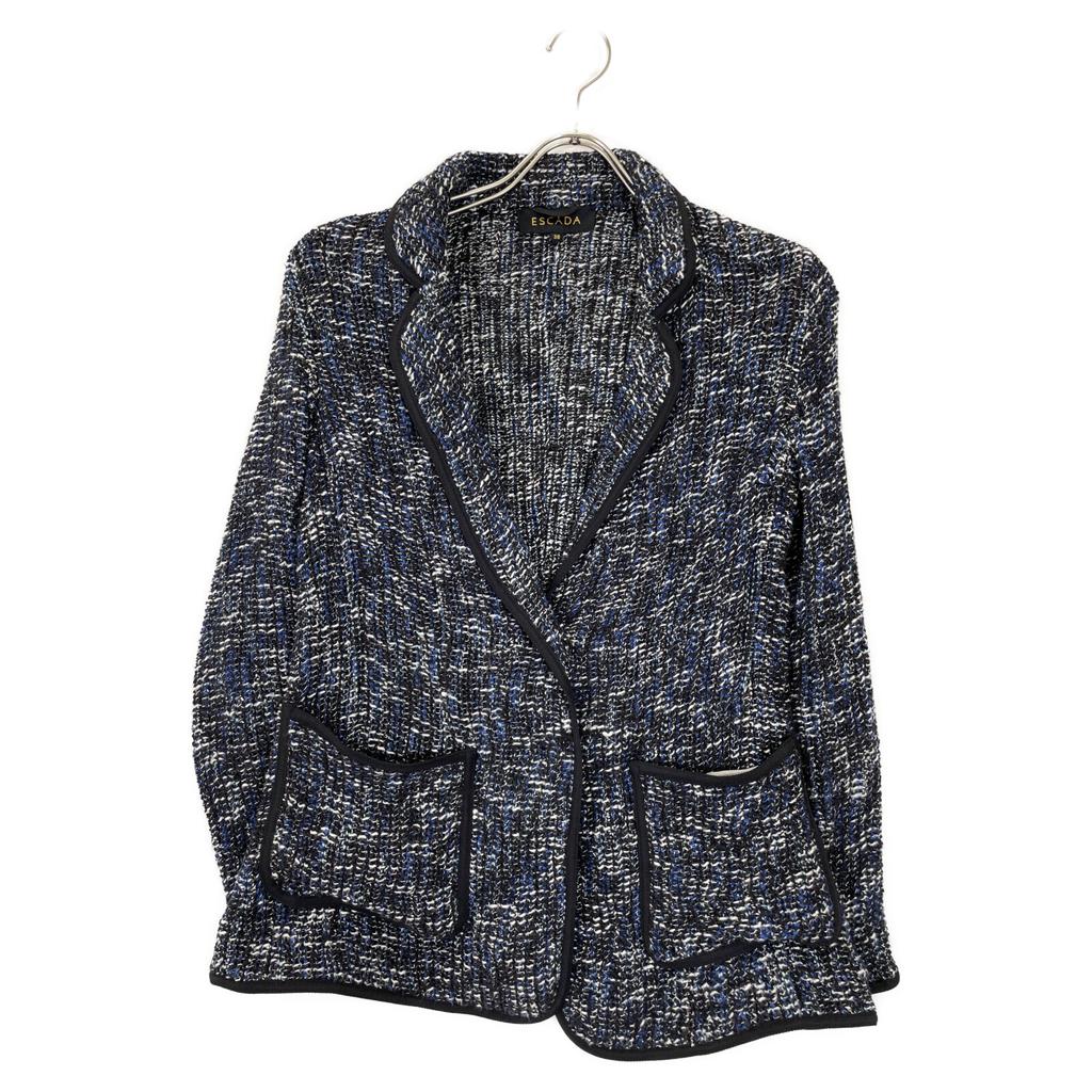 ESCADA Blue 5010317 Tweet Knit Jacket Jacket 38 blueUsed