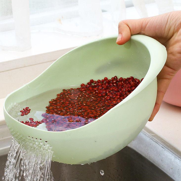 Fine Perforated Vegetable Basket Kitchen Rice Washing Basin Household Food Grade Plastic Drain Basket