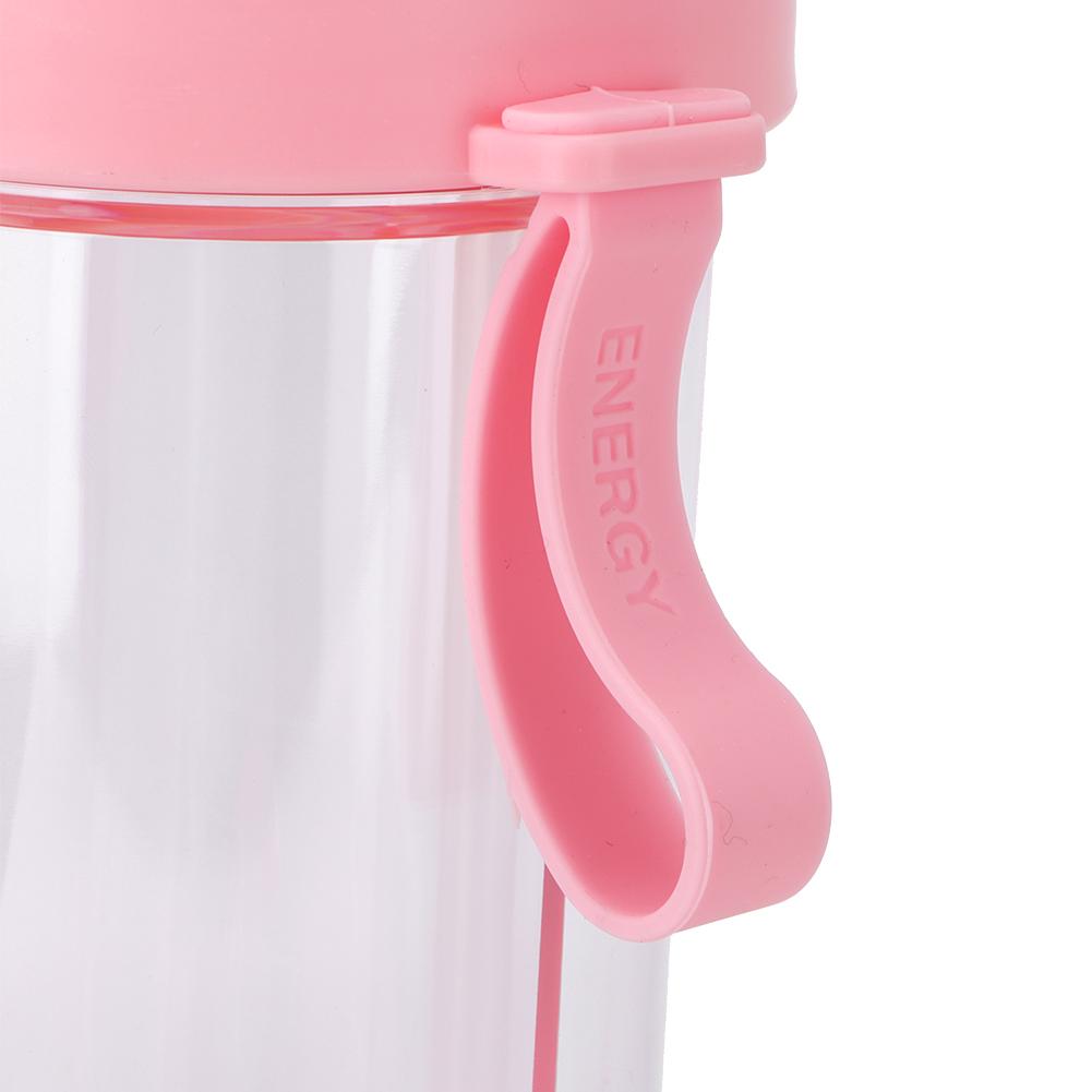 600ml Portable Two Straws Water Bottle Dual Use Drink Cup for Outdoor Travel Sport Geeen