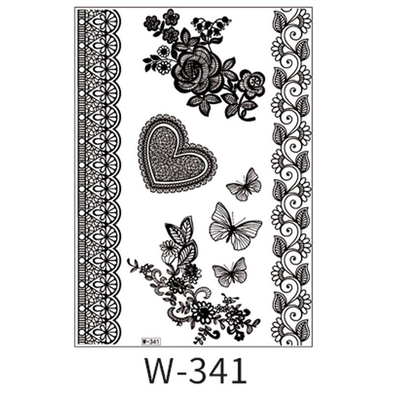 Beauty Sticker Black Tattoo Sticker Temporary Tattoo Waterproof Tattoo Sticker