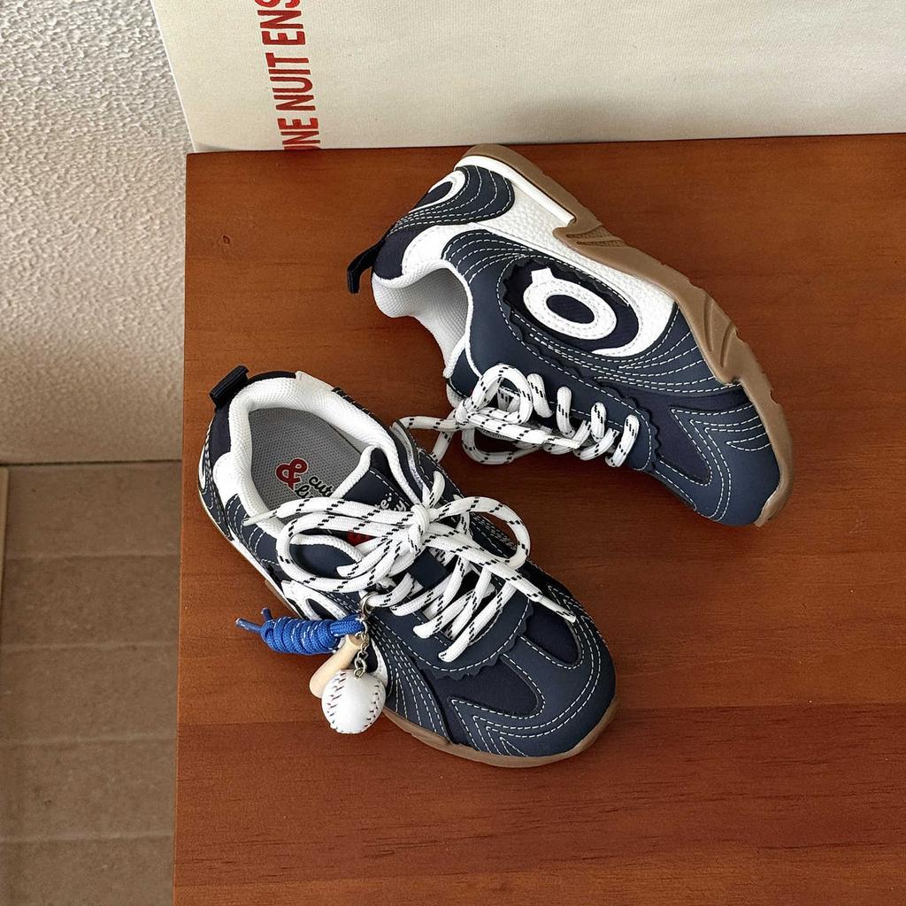 XSHX children's baseball function thin-soled sports board shoes Wenzhou classmates boys and girls autumn new retro decoration American style