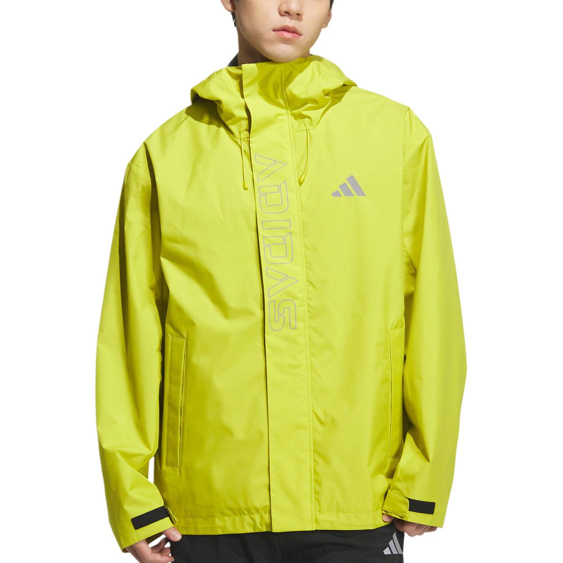 Adidas Casual Jackets Unisex Dark Yellow Green Hooded Moderate Other KF5234- 2XL