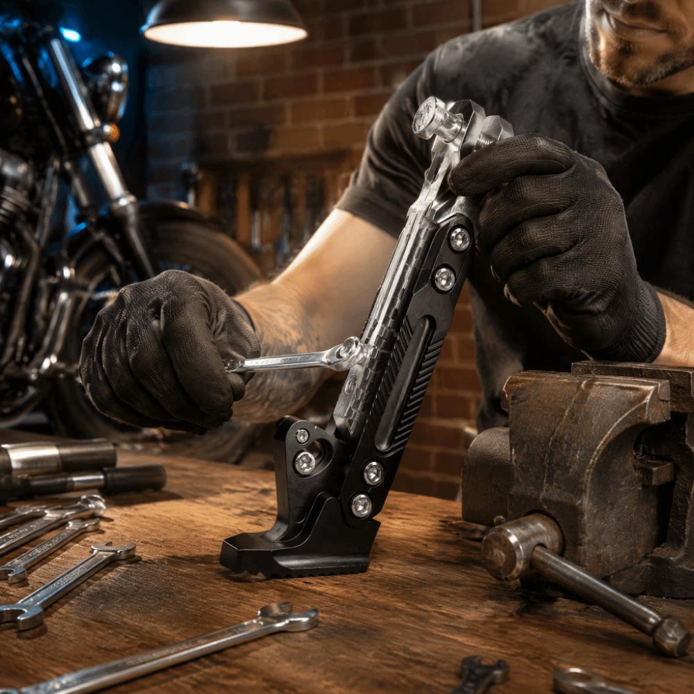 Universal Fit Side Parking Bracket CNC Aluminum Alloy Electric Scooter Kickstand For Motorcycle