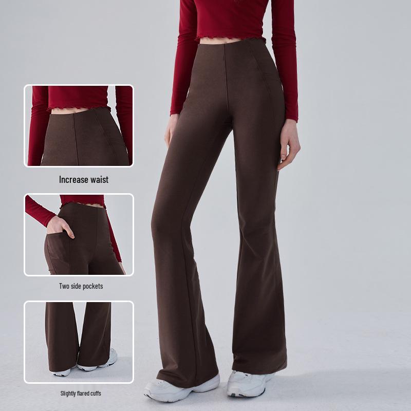 High Waist Micro Flare Yoga Pants with Peach Lift and Tummy Control