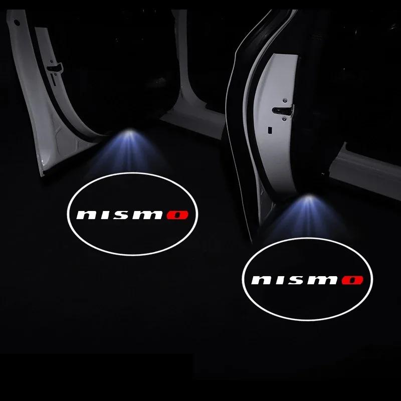 2PCS Car Door Emblem LED Light Welcome Lamp Wireless Laser Projector For Nismo Nissan Juke Tiida Teana GTR 350Z 370Z 240SX ZFHIJ1