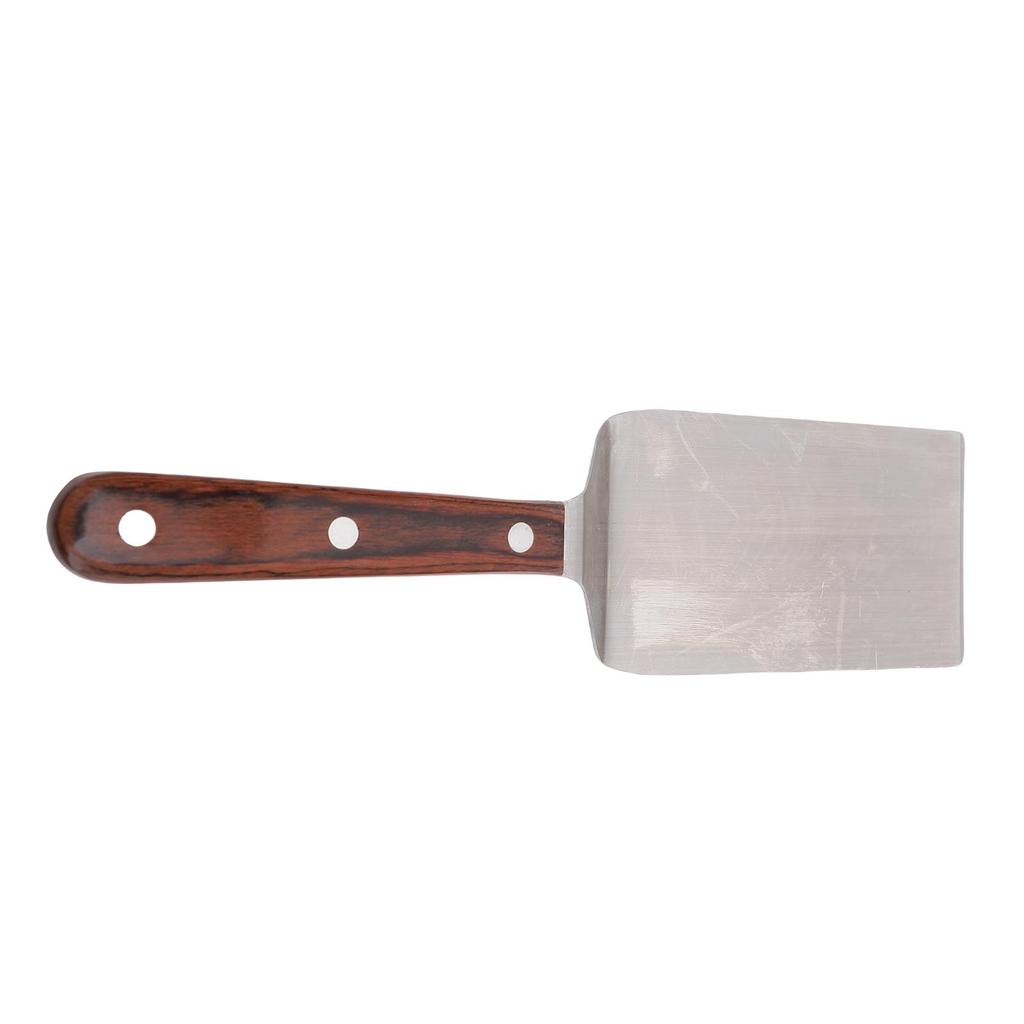 Frying Spatula Wood Handle Stainless Steel Multifunctional Shovel for Barbecue Grill Kitchen