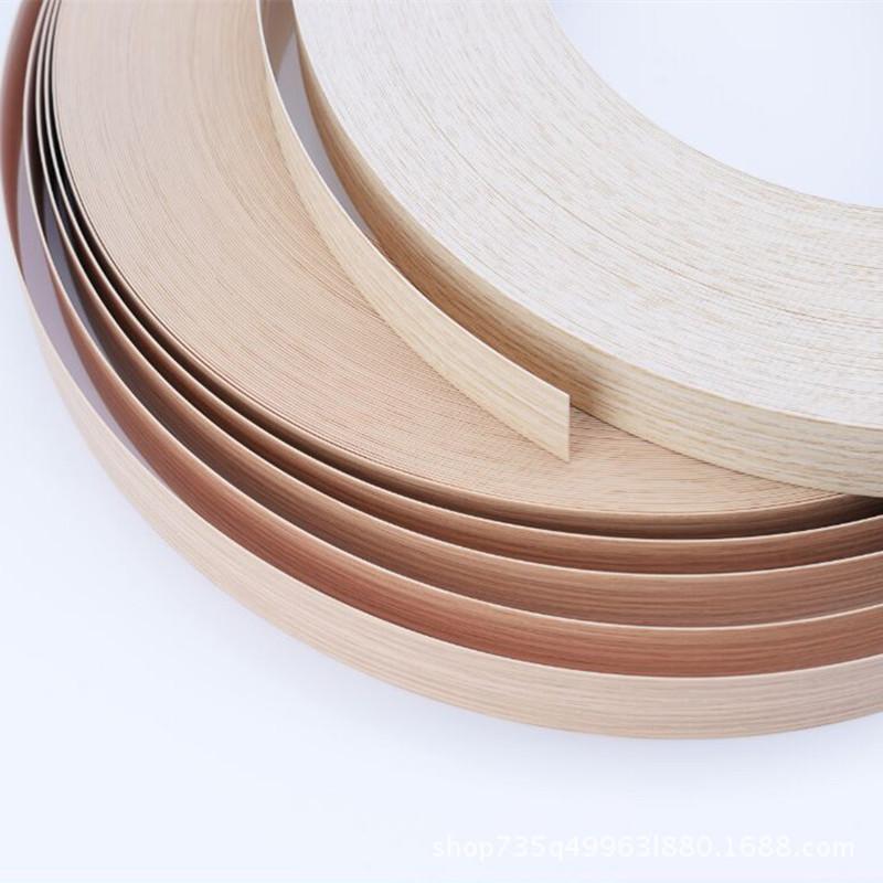 Banda per bordi decorativa autoadesiva in PVC effetto legno per mobili, armadi, tavoli da ufficio, bordi per superfici in legno, 10M