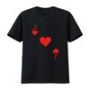 Costume Jack di Cuori T-shirt Donna Halloween Carte da Mazzo Nero Vintage Lavato Casual Traspirante Streetwear Grafica Alla Moda