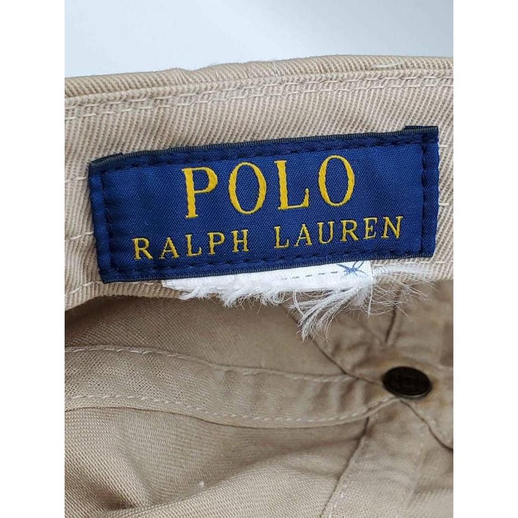 Used RALPH LAUREN Ralph Lauren Logo Embroidery Baseball Cap Cap Hat Beige