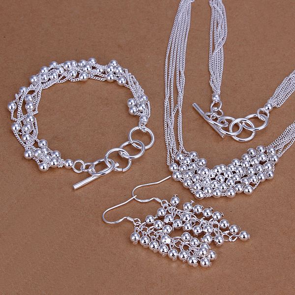 Sterling  Some Model Valentine's Day Gift Necklace Bracelet Earrings Fashion Jewelry Sets for For Women Bridal Wedding