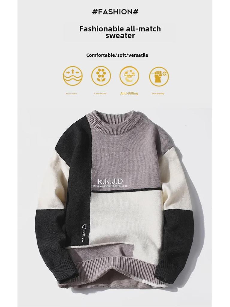 Langarmpullover für Herren im koreanischen Stil – Herbst/Winter 2021 Trend