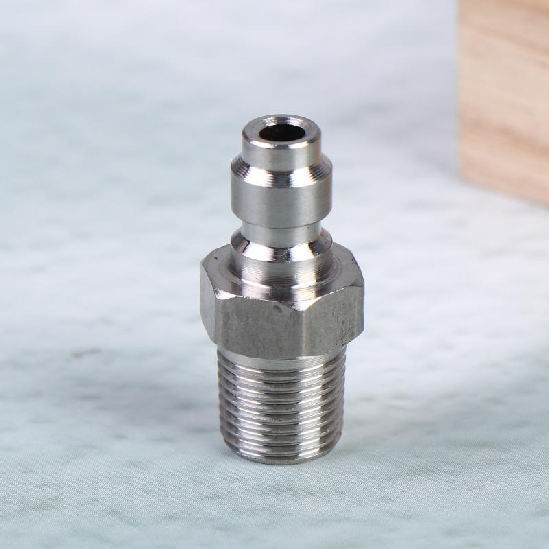 Quick Connect Valve 8mm Male Connector High Pressure Fitting Durable Leakproof Design for Hydraulic Systems