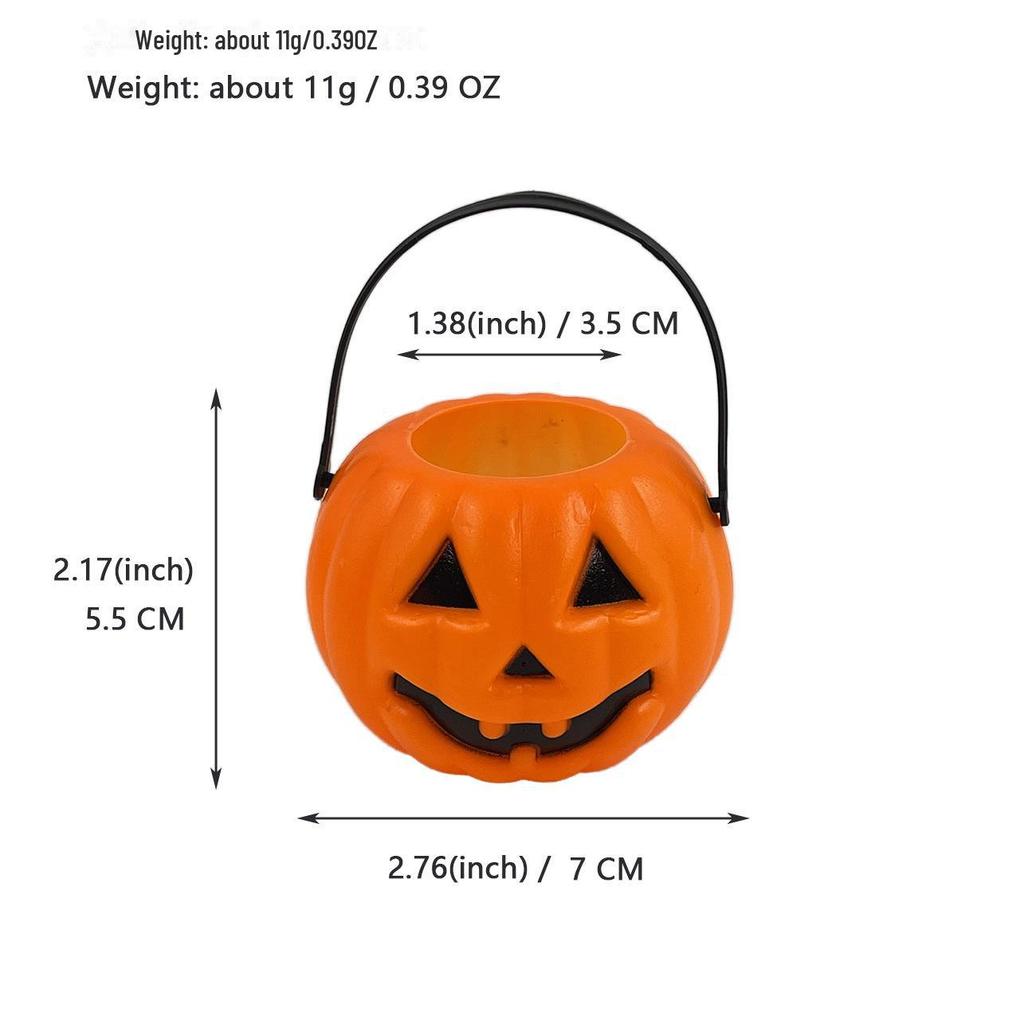 Halloween Pumpkin & Ghost Buckets: Witch, Purple Pumpkin, Skull Decorations