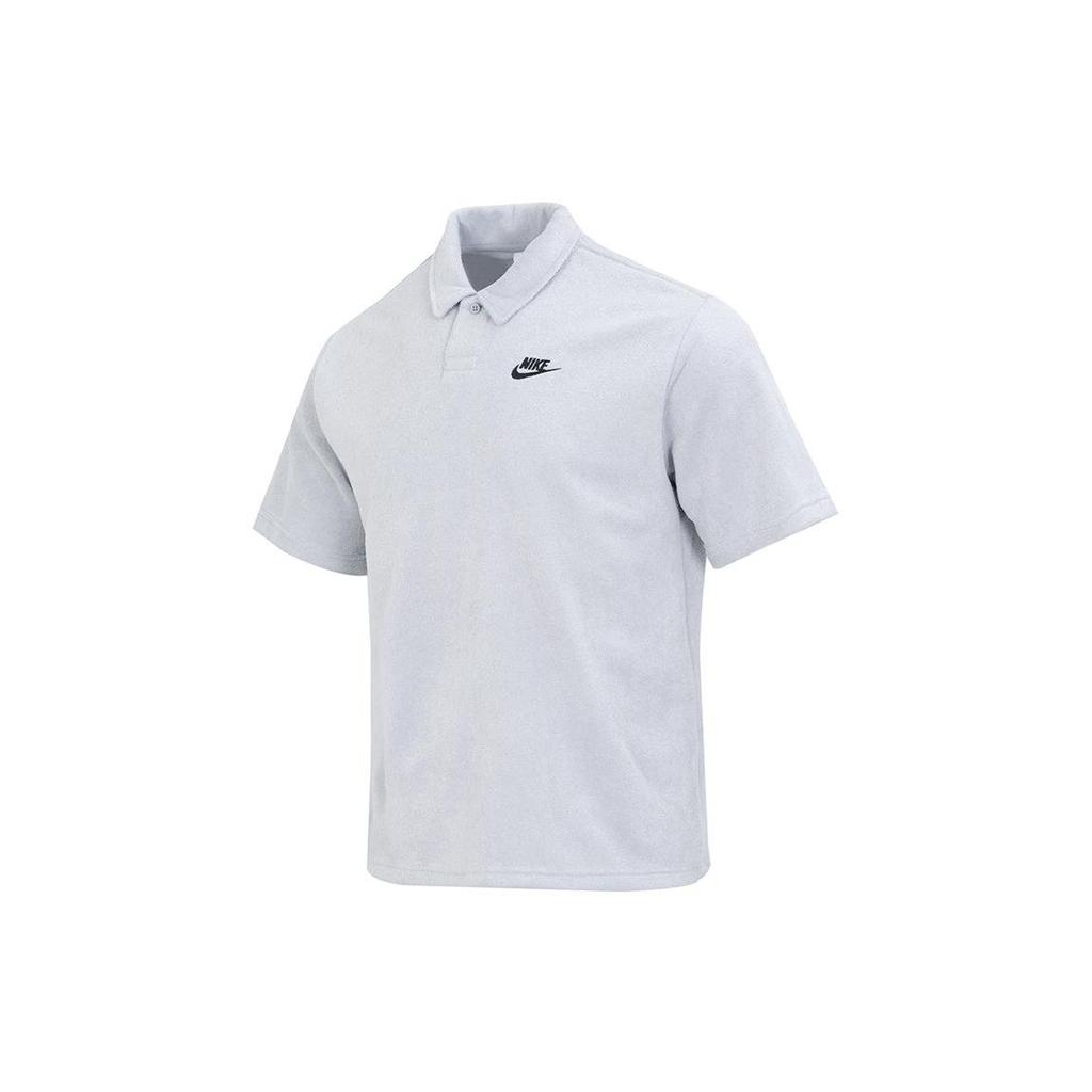 Nike Polo Shirts Men's Gray Polo Collar Moderate Straight Fit DX0740-012