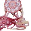 Chinese Decorative Tambourine Hand Drum 7.28inch Vintage with Ribbon Lightweight Musical Instrument
