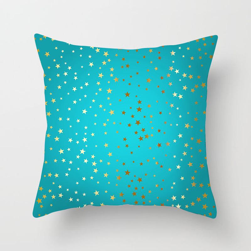 Sofa Pillow Cover, Cushion Cover, Nordic Home Textile Fabrics, Simple Golden Digital Printing