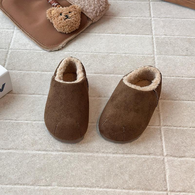 ins velvet warm bread cotton shoes autumn and winter new thick-soled lazy fluffy shoes