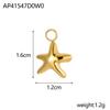 CARLIDANA Hot Selling Summer Fashion Charm Starfish Shell Titanium Steel Plated 18k Gold Color Style Pendant DIY Jewelry
