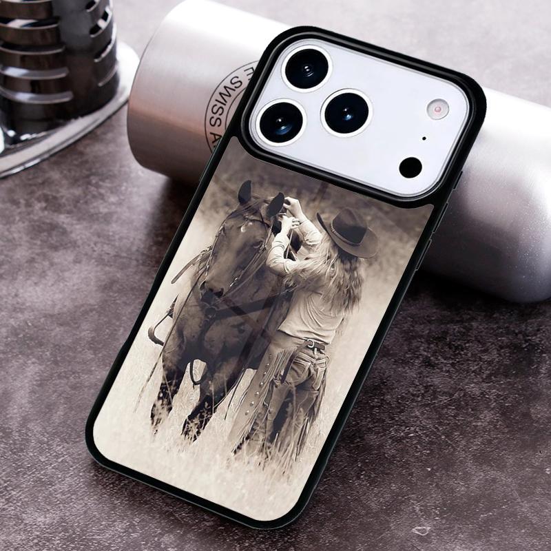 

Rider Rodeo Cowgirl Phone Case for iPhone 17 16 15 Pro Max Air 14 13 12 11 Plus Shockproof Capa Cover iPhone 13 Pro Max