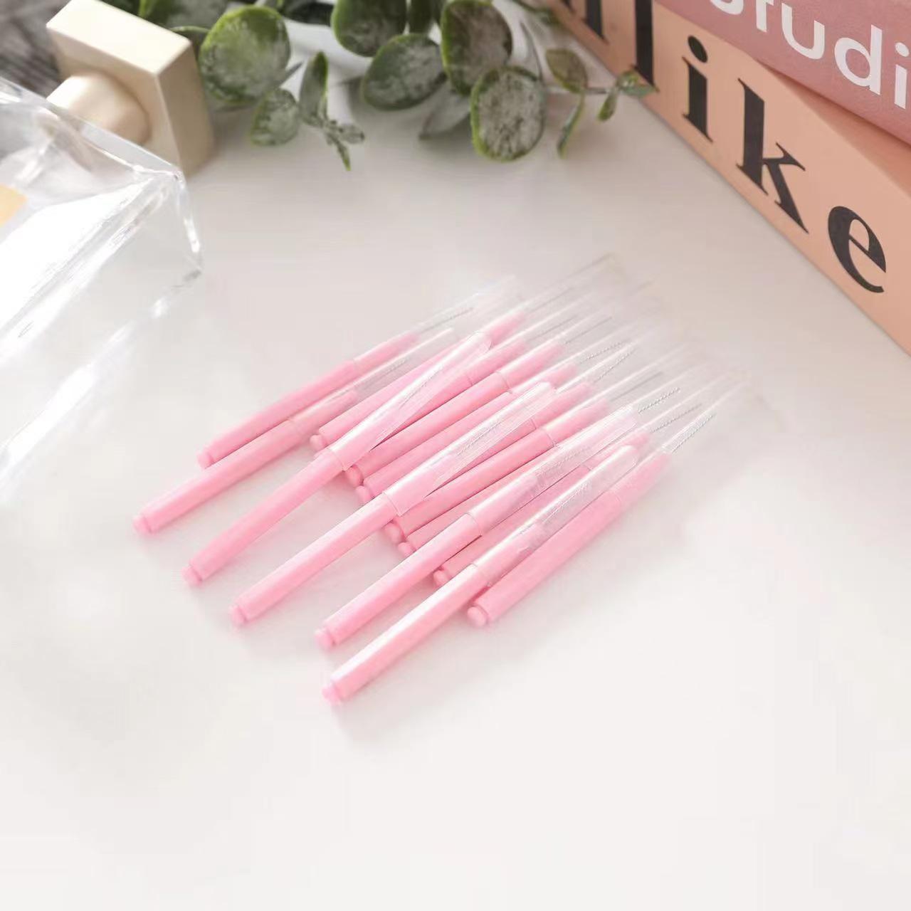 

Soft Bristle Pencil-Type Interdental Brush for Cleaning Tooth Gaps and Gum Care светло-розовый