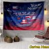 Custom Name Baseball Rangers Map Tapestry Room Decoration Wall Hanging for Living Room Bedroom, dormitory, Birthday and Christmas gifts