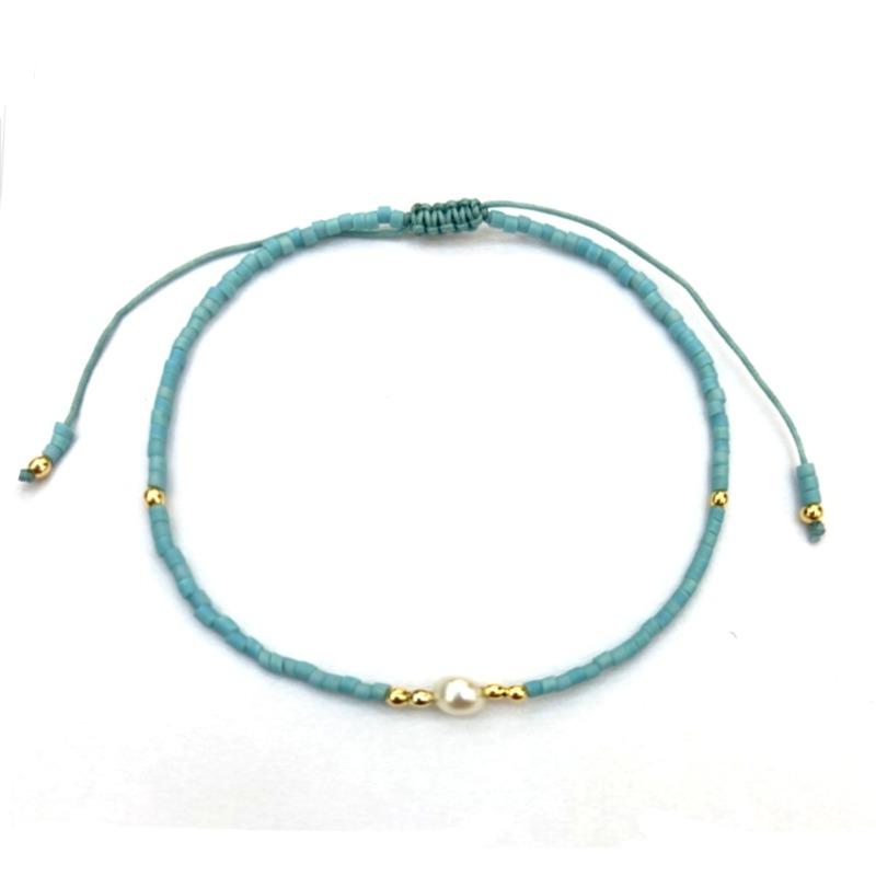 Bohemian Bracelet, Natural Stone Ladies Bracelet, Rice Bead Beaded Bracelet, Hand-woven.