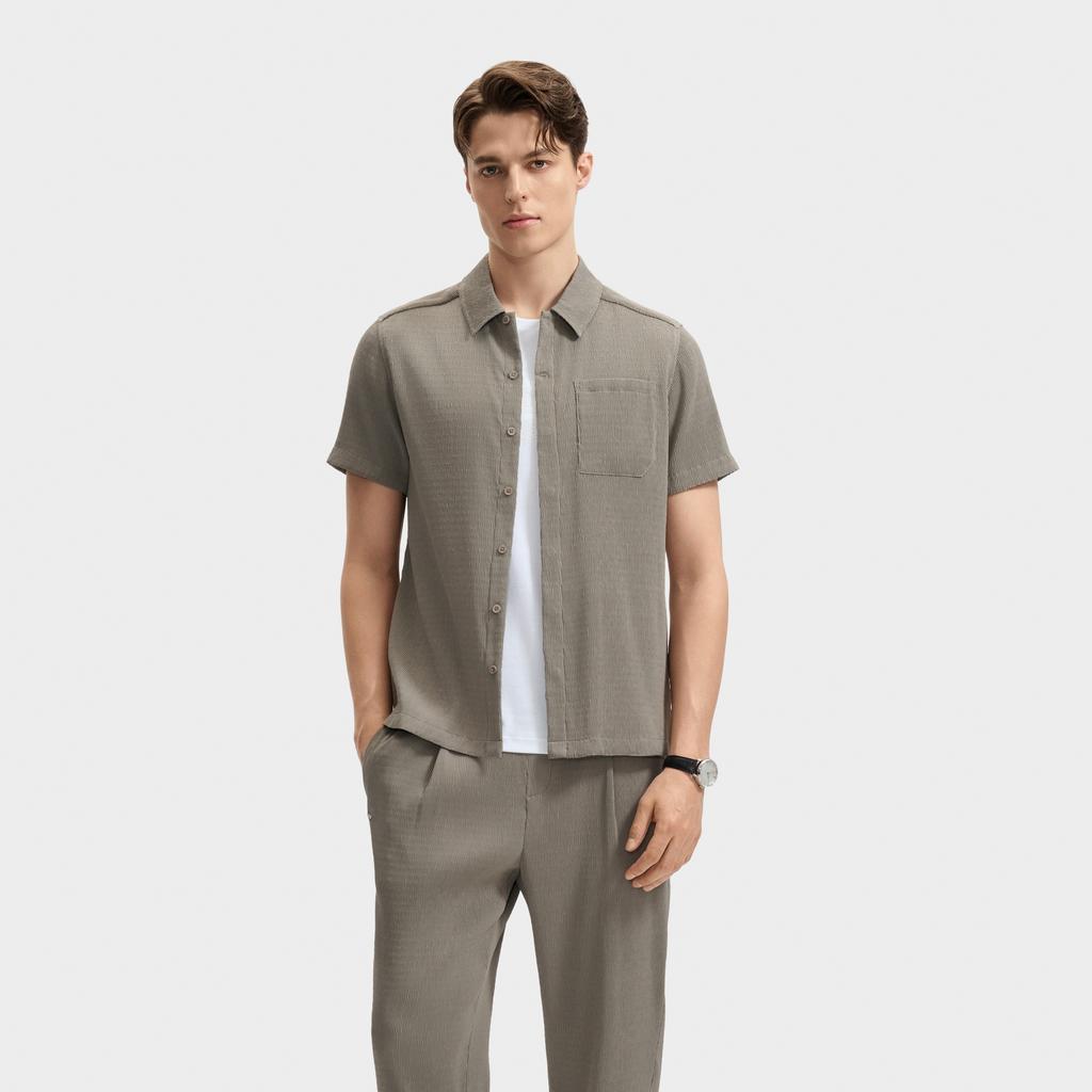 New FILA Shirts Men's Taupe F11M432401FGY